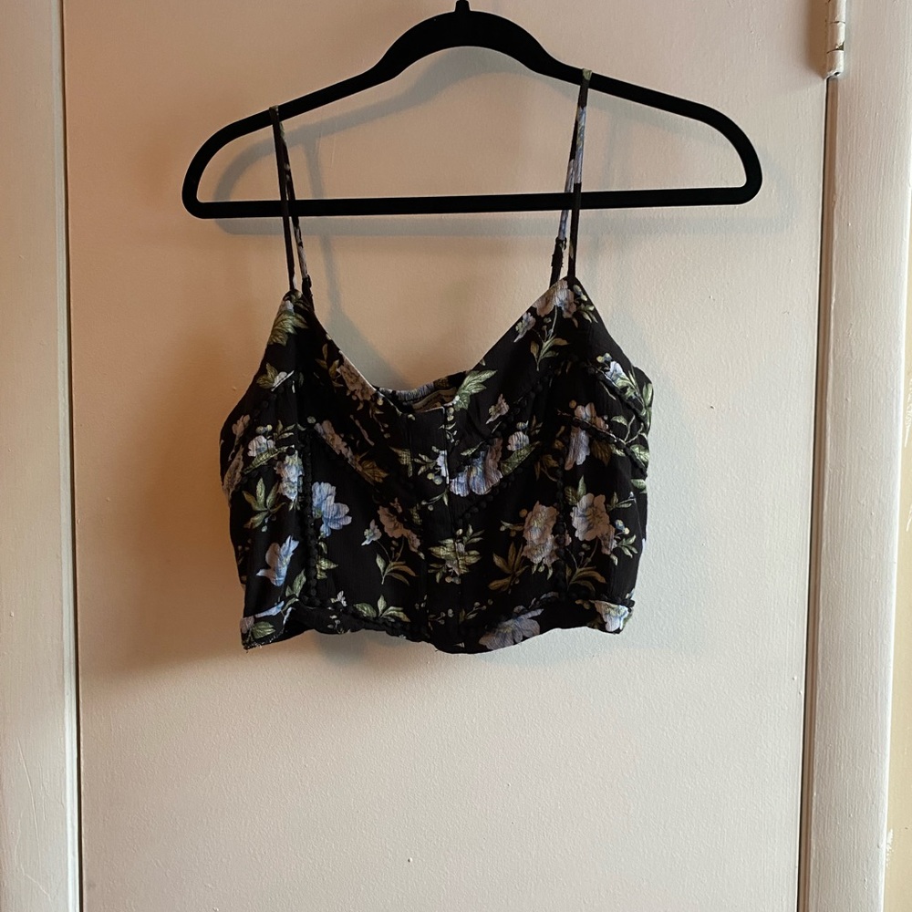 American Eagle floral crop top / bralette size XL